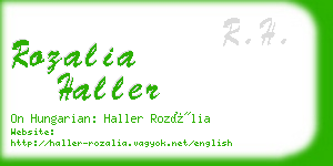 rozalia haller business card